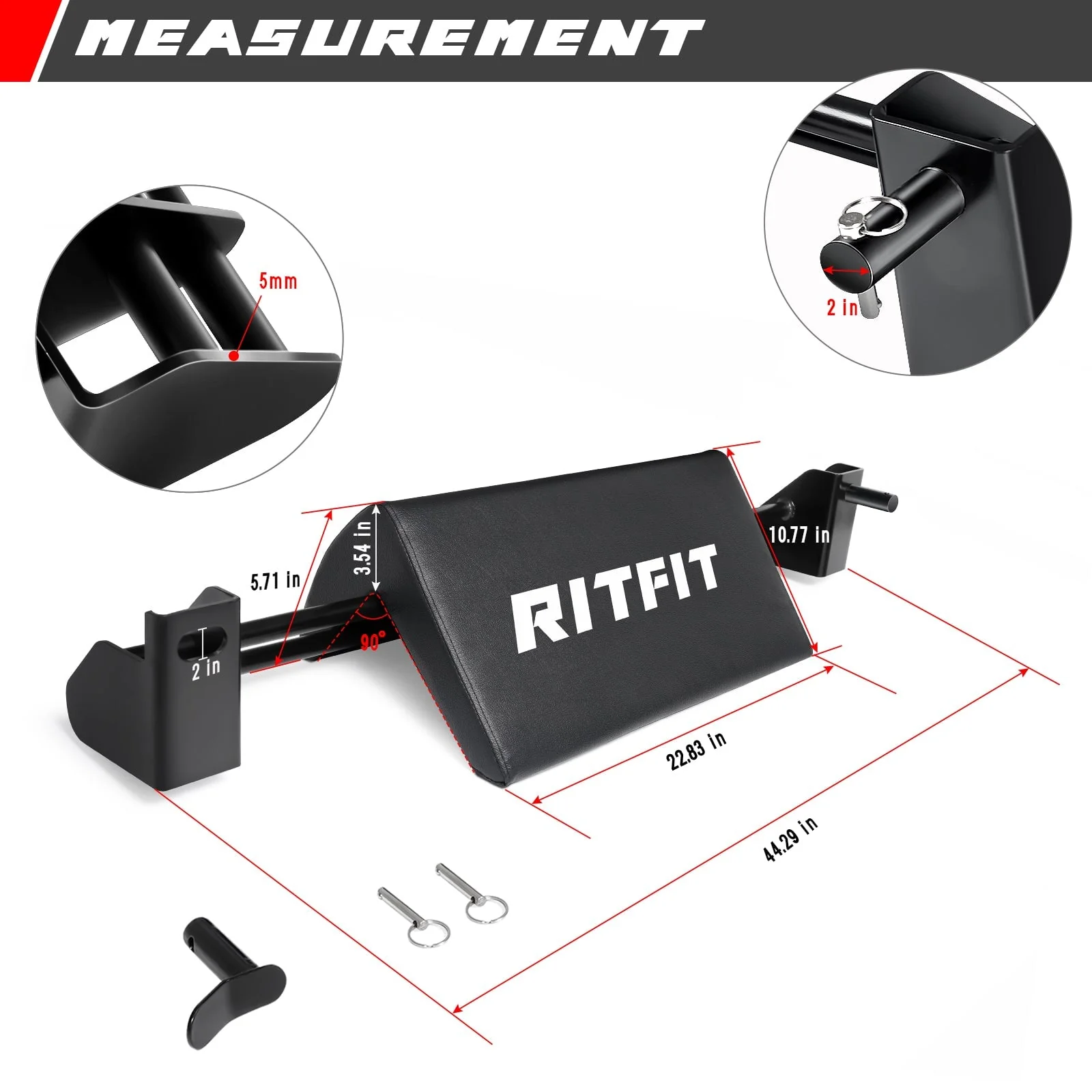 RitFit PAT01 2-In-1 Hip Thrust and Bicep Curl Attachment Only for PPC03/P3 - Image 3