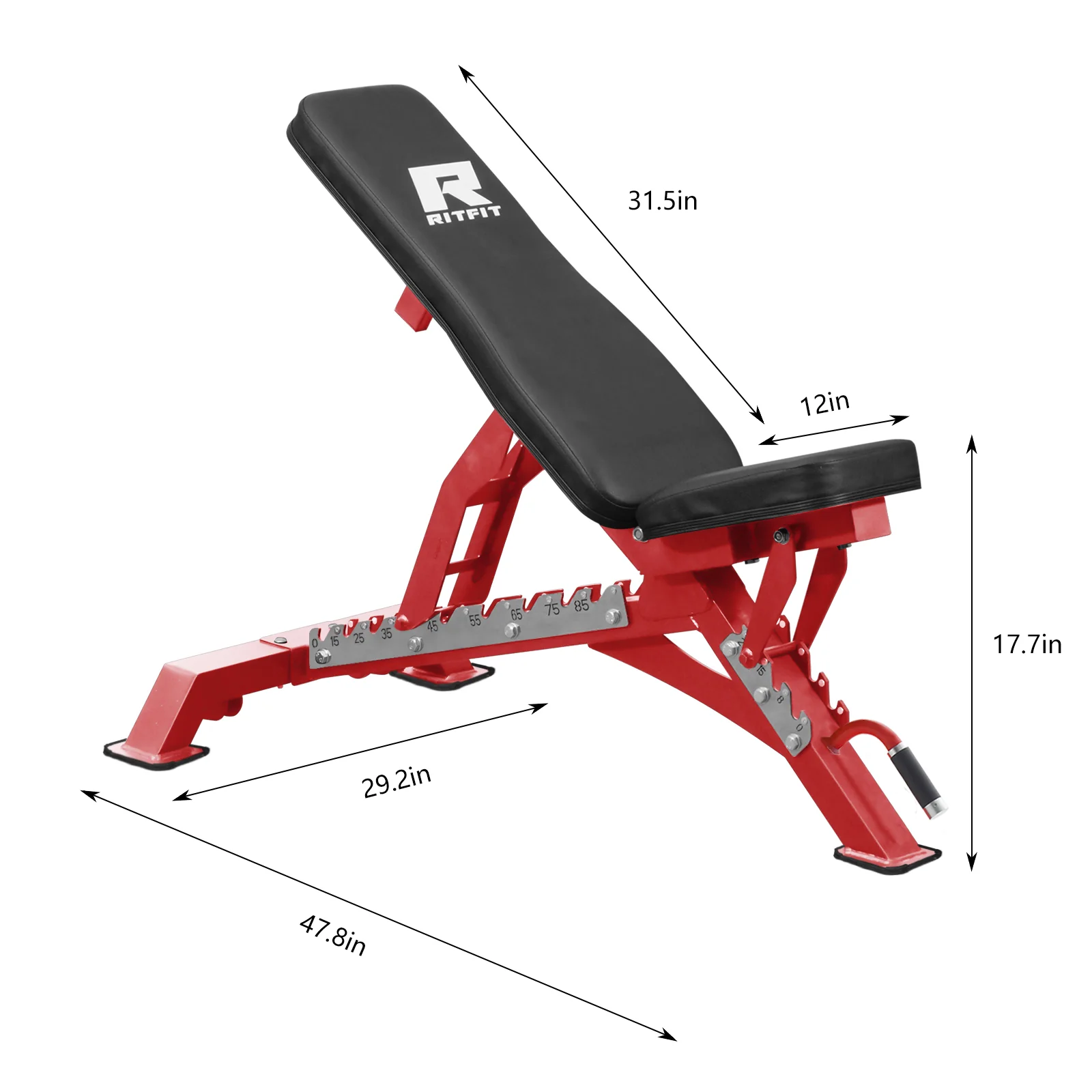 RitFit 1300LB Adjustable Weight Bench BWB01 - Image 7