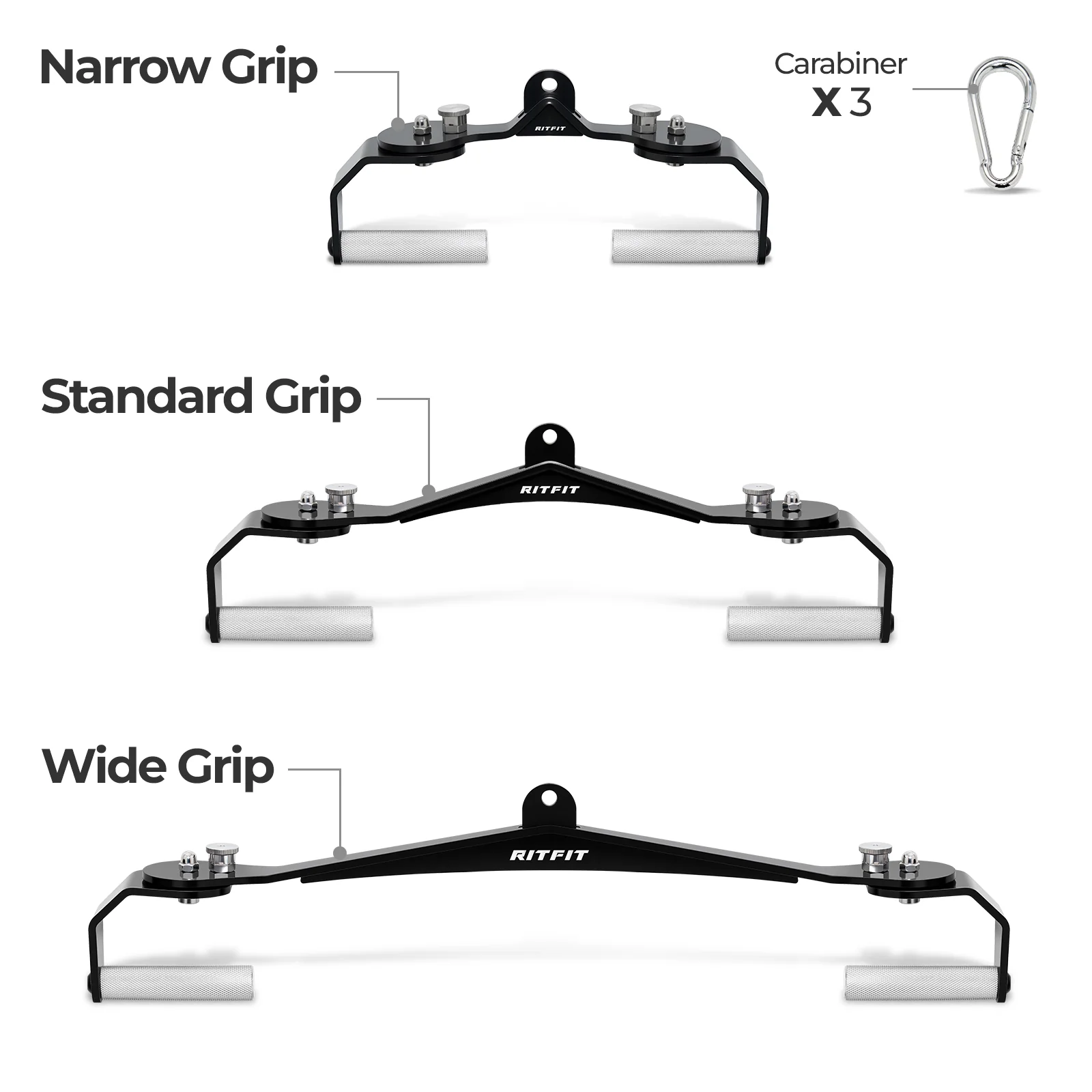 RitFit Adjustable Aluminum Alloy Gym Handle Set - Image 4