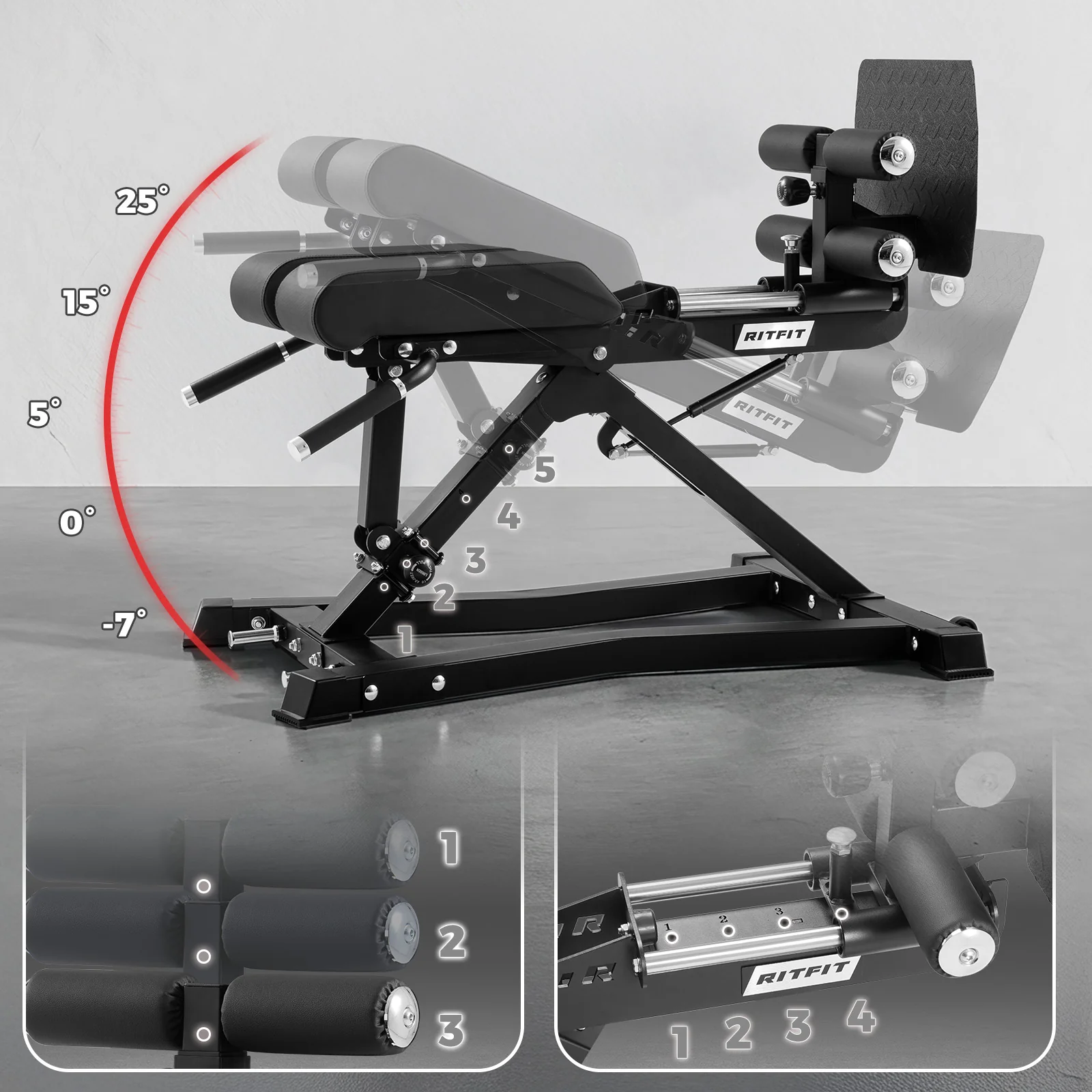 RitFit BE01 Adjustable Back Extension Machine for Home and Gym - Image 4