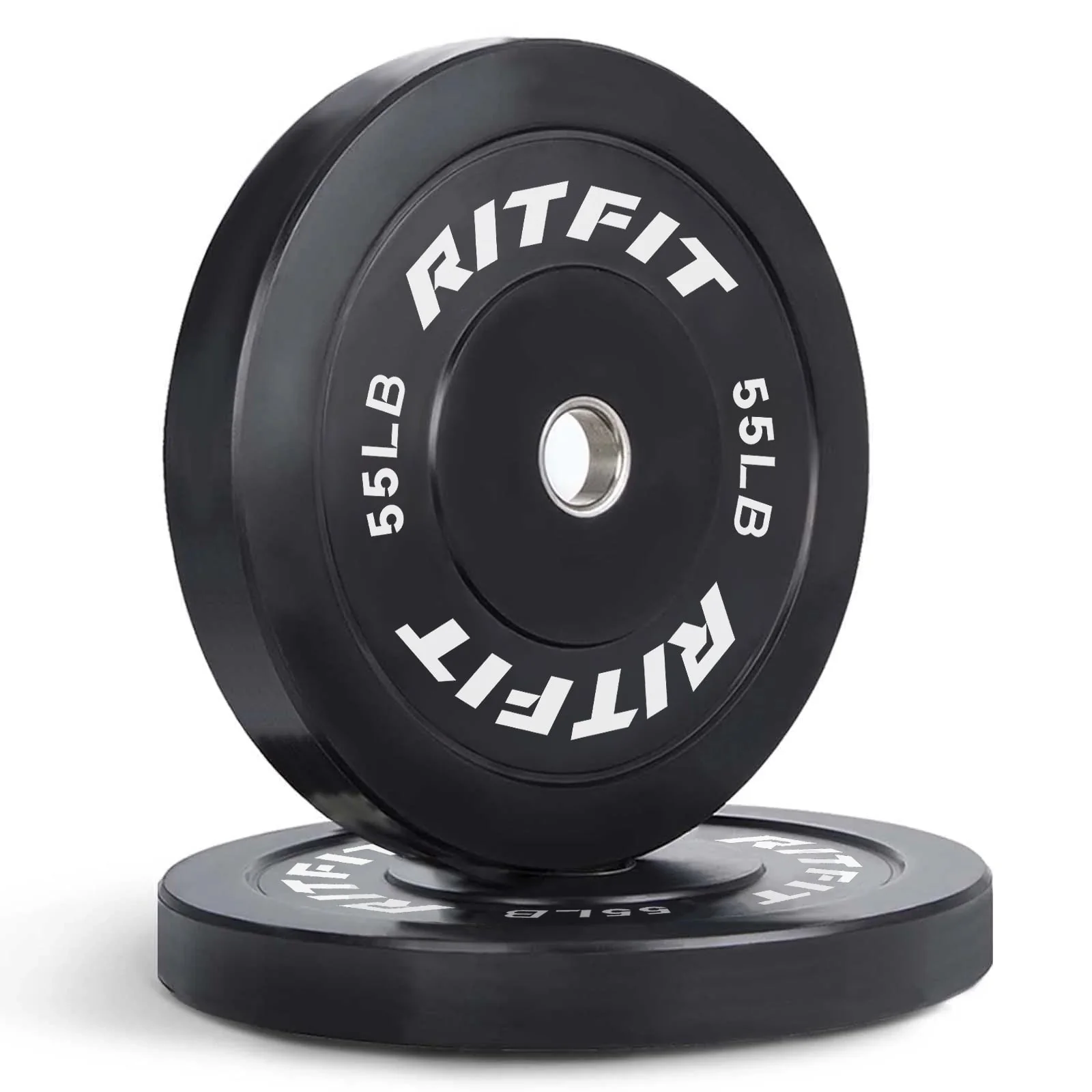 RitFit Bumper Plates Olympic Rubber Weight Plates, 2-inch - Image 12