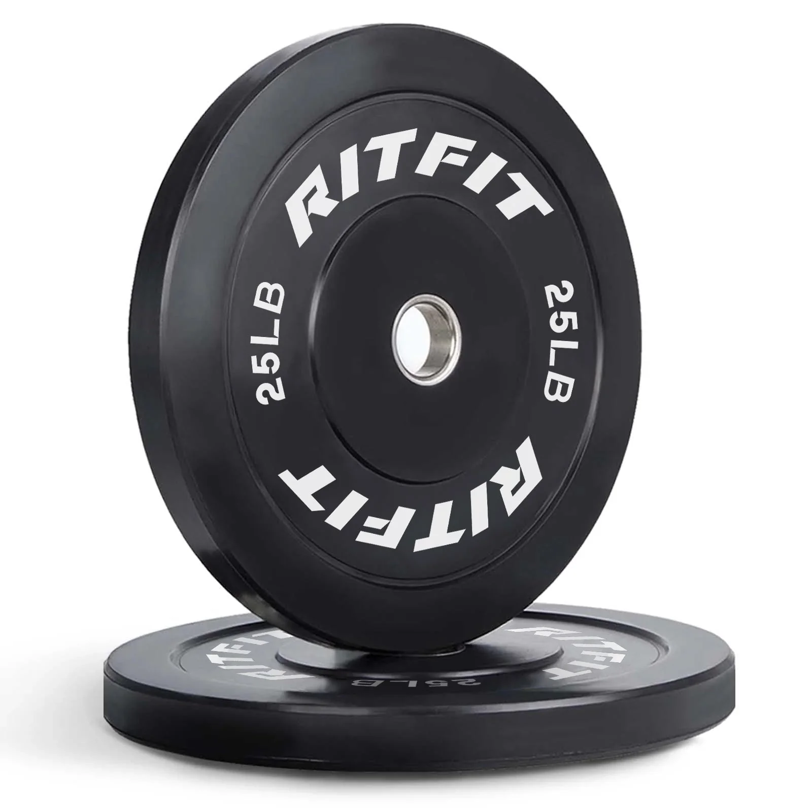 RitFit Bumper Plates Olympic Rubber Weight Plates, 2-inch - Image 9