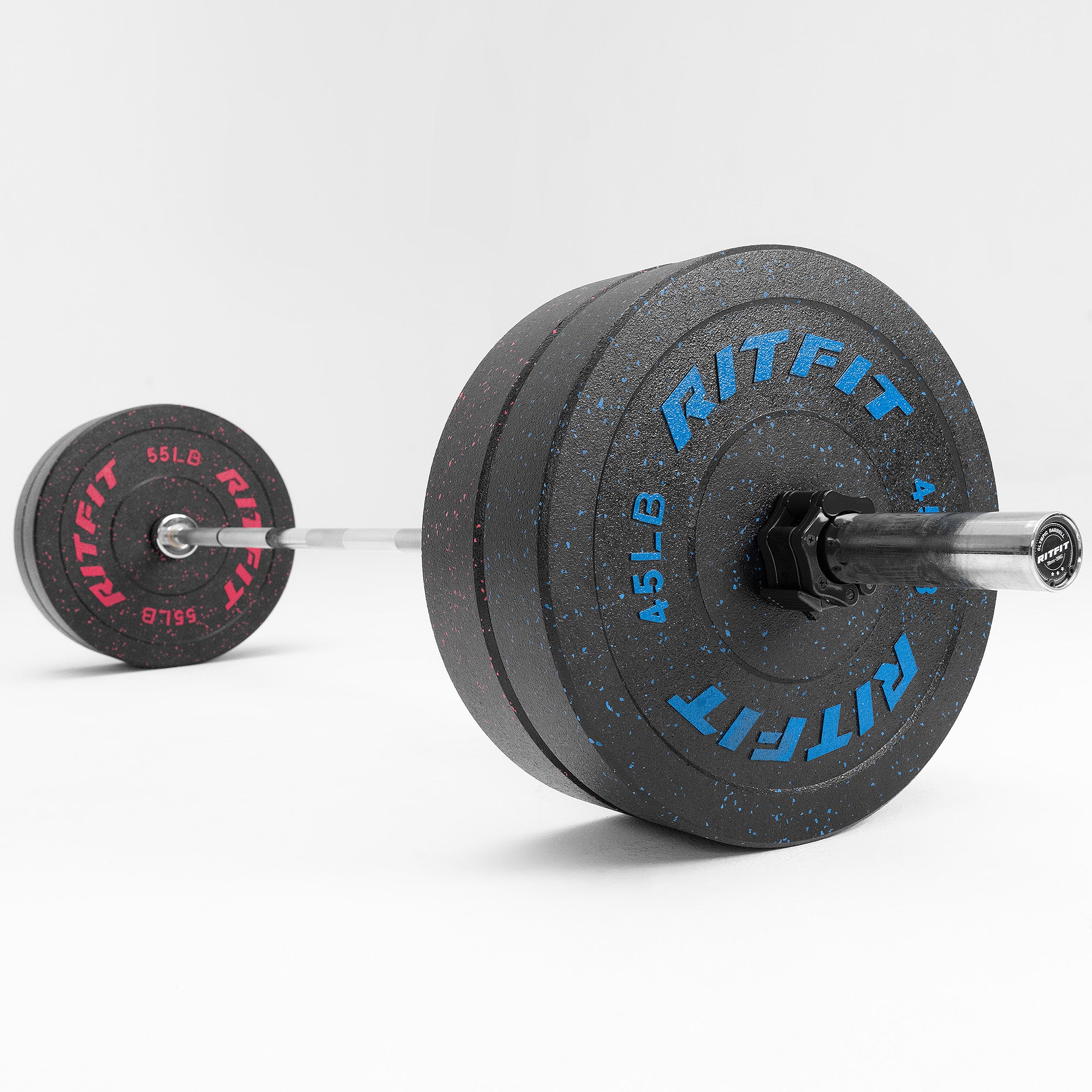 RitFit Fleck Bumper Plates 2-Inch Olympic Rubber Weight Plates - Image 17