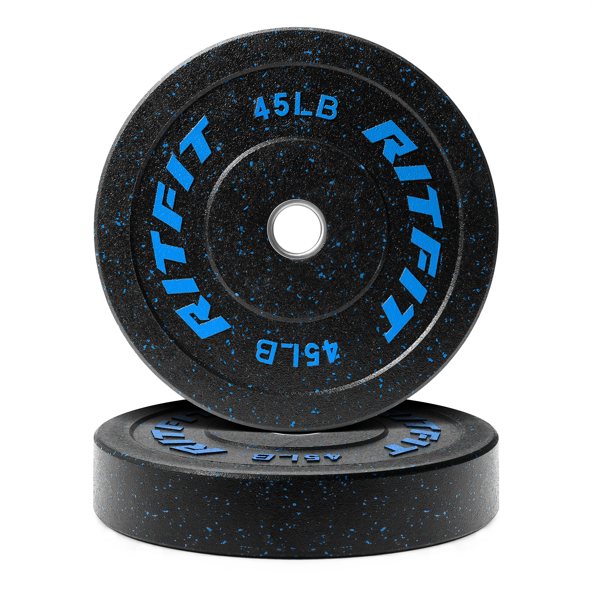 RitFit Fleck Bumper Plates 2-Inch Olympic Rubber Weight Plates - Image 6
