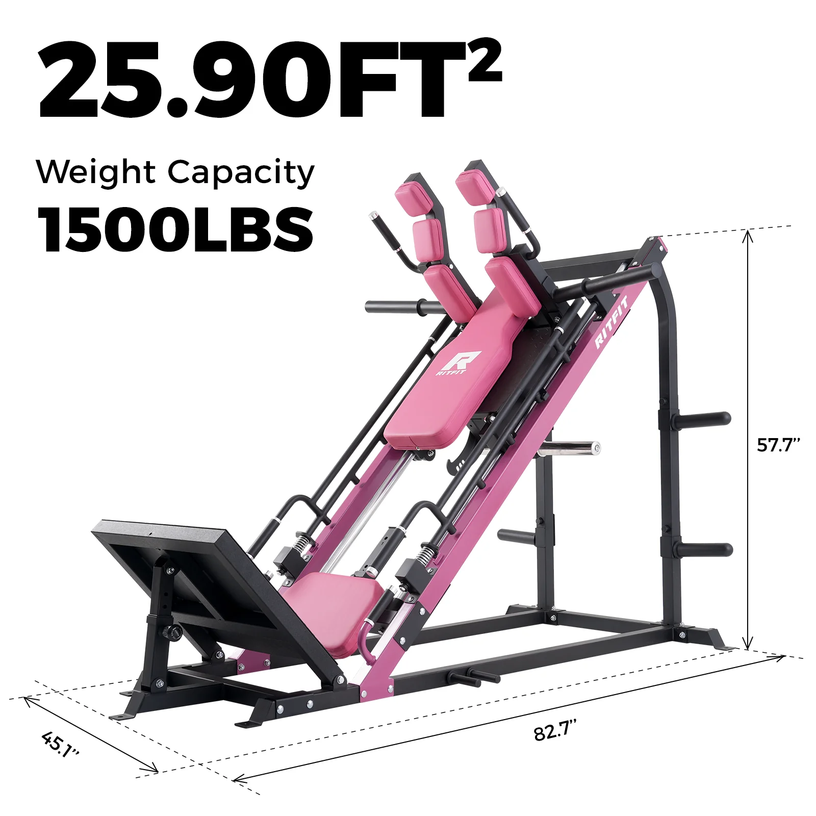 RitFit GAZELLE 3-in-1 Leg Press Hack Squat Machine for Home Gym - Image 5