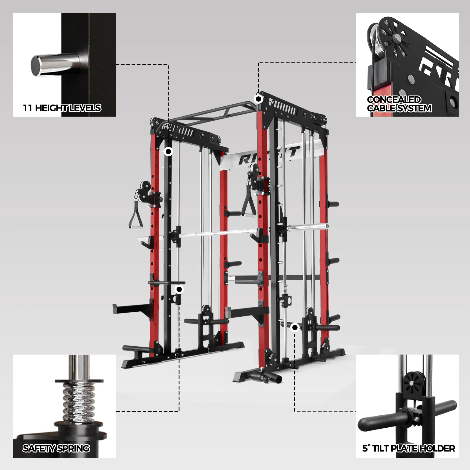 RitFit M1 PRO Smith Machine Weight Stack Home Gym Package - Image 8
