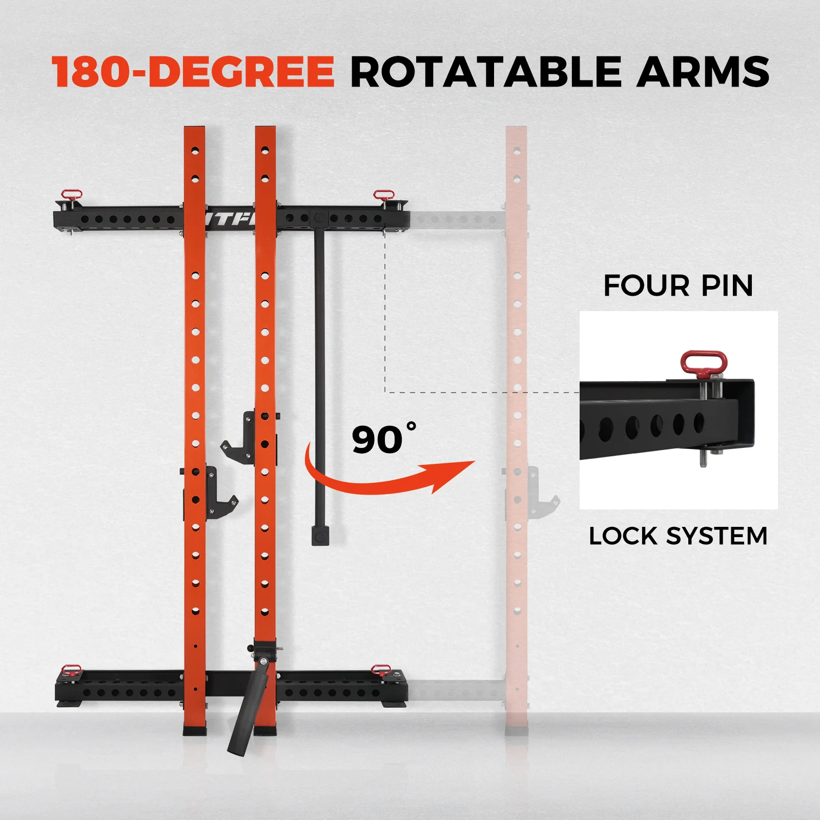 RitFit PWM02 Multi-Functional Folding Squat Rack - Image 4
