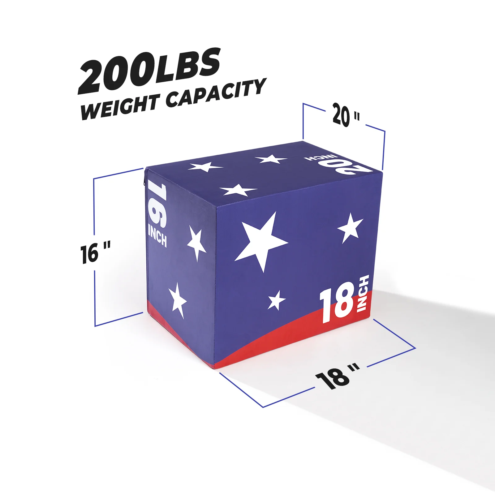 RitFit Patriotic Color 3-in-1 Foam Plyo Box Jump Platform - Image 5