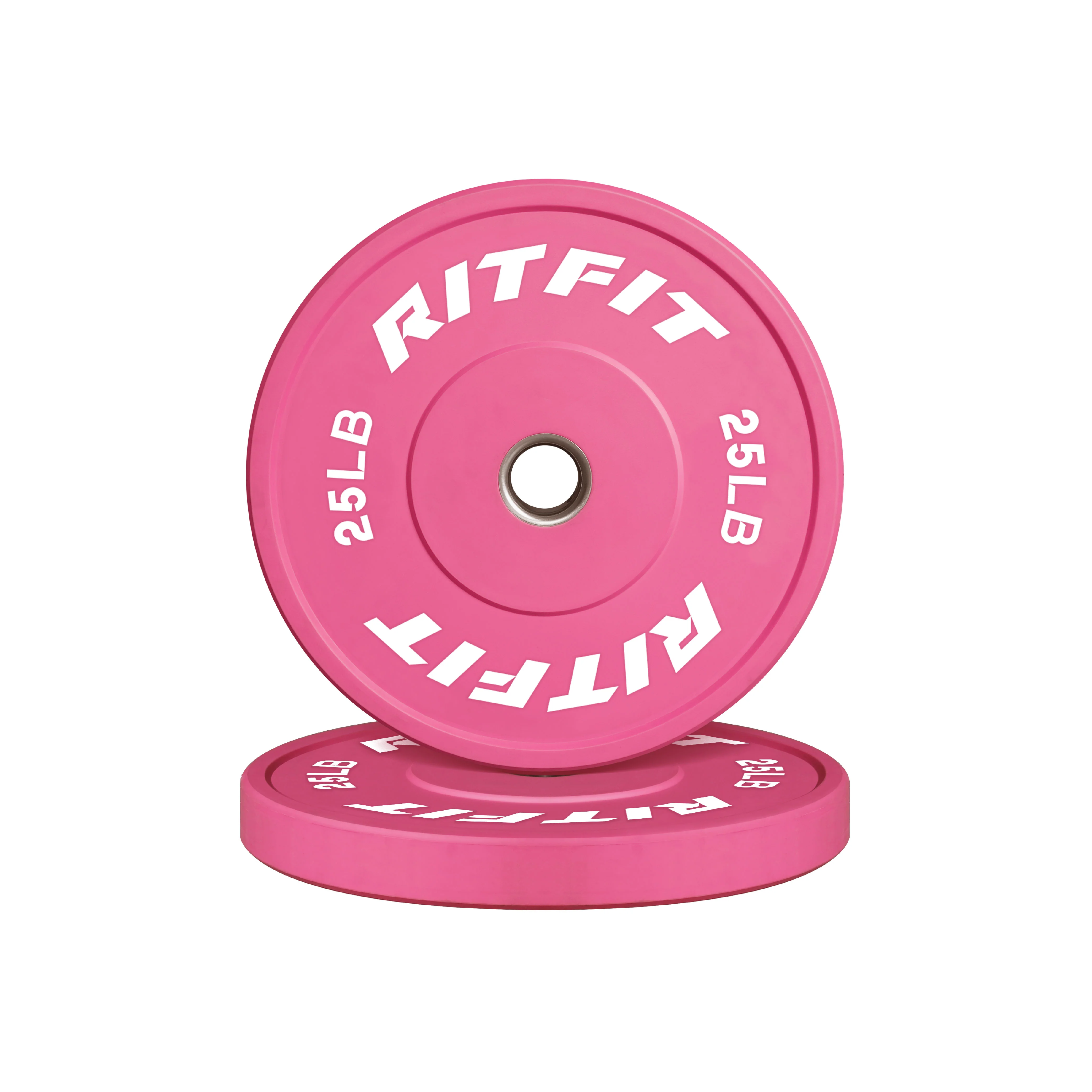 RitFit Pink Weight Plates Olympic Bumper Plates Weight Plates Fit 2" Barbells - Image 5
