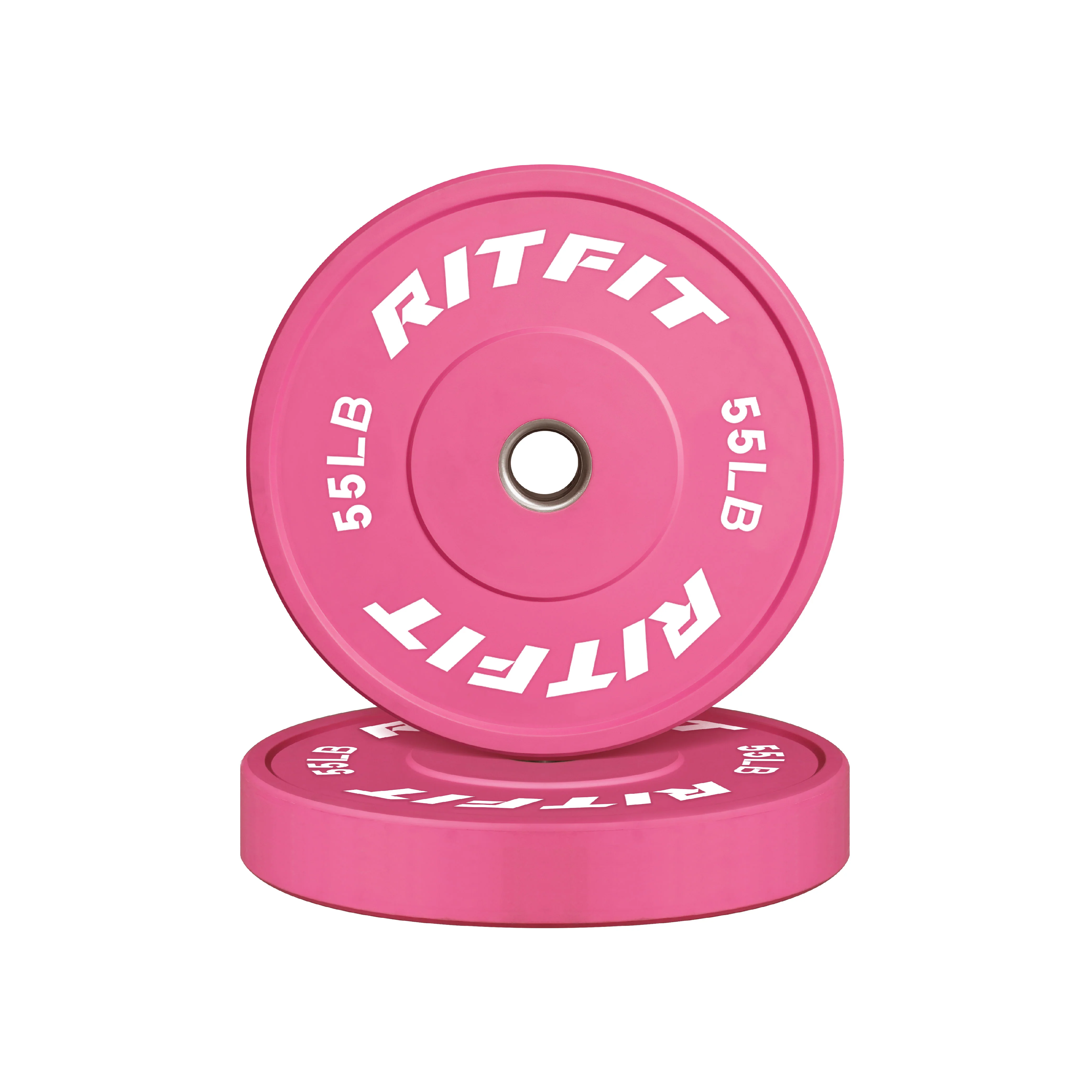 RitFit Pink Weight Plates Olympic Bumper Plates Weight Plates Fit 2" Barbells - Image 6