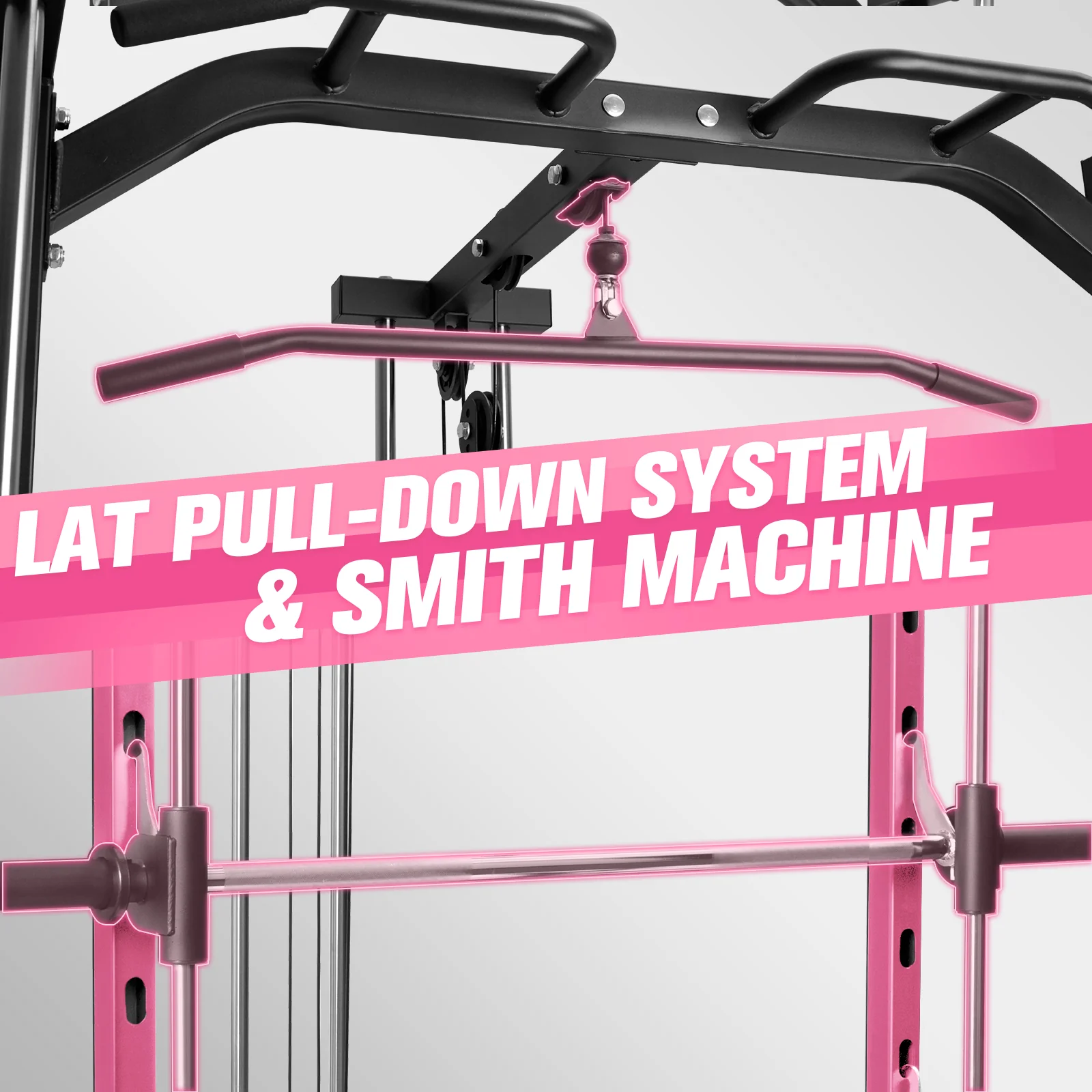 RitFit PSR05 2.0 Pink Smith Machine Package with LAT-Pull Down Attachments - Image 6