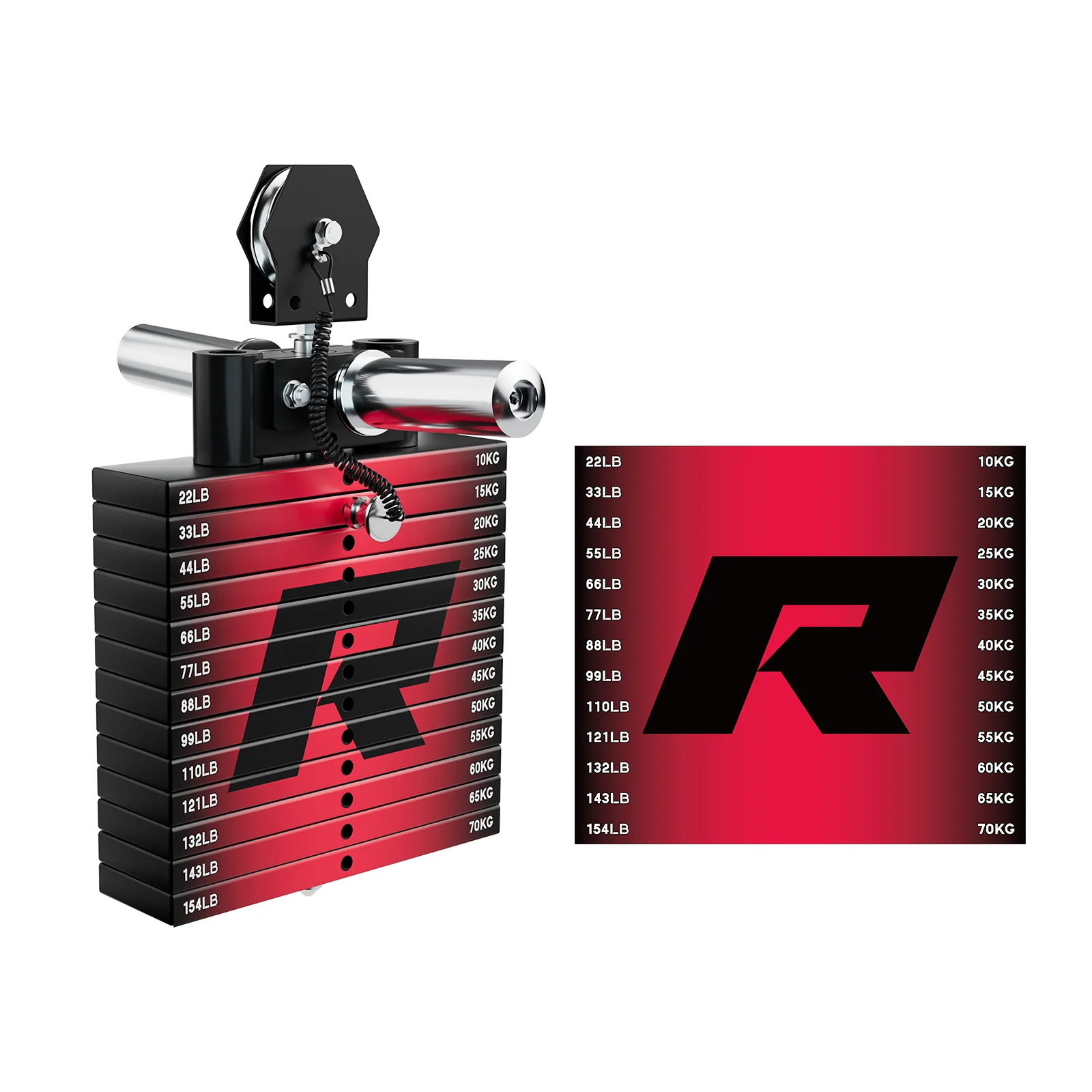 RitFit WSM2 Weight Stack Set 286lbs for M2 / M2 3D - Image 4