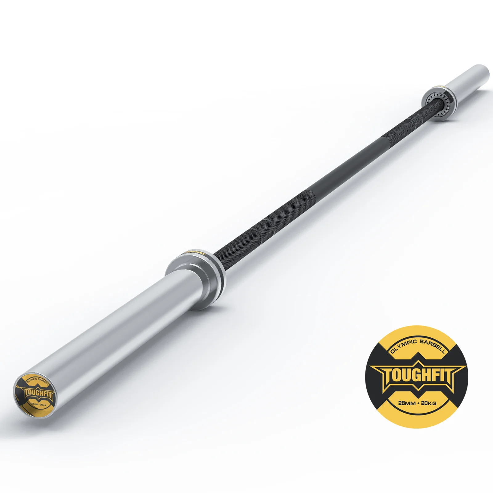 ToughFit 7FT Olympic Barbell Bar – Fits 2'' Weight Plates - Image 3
