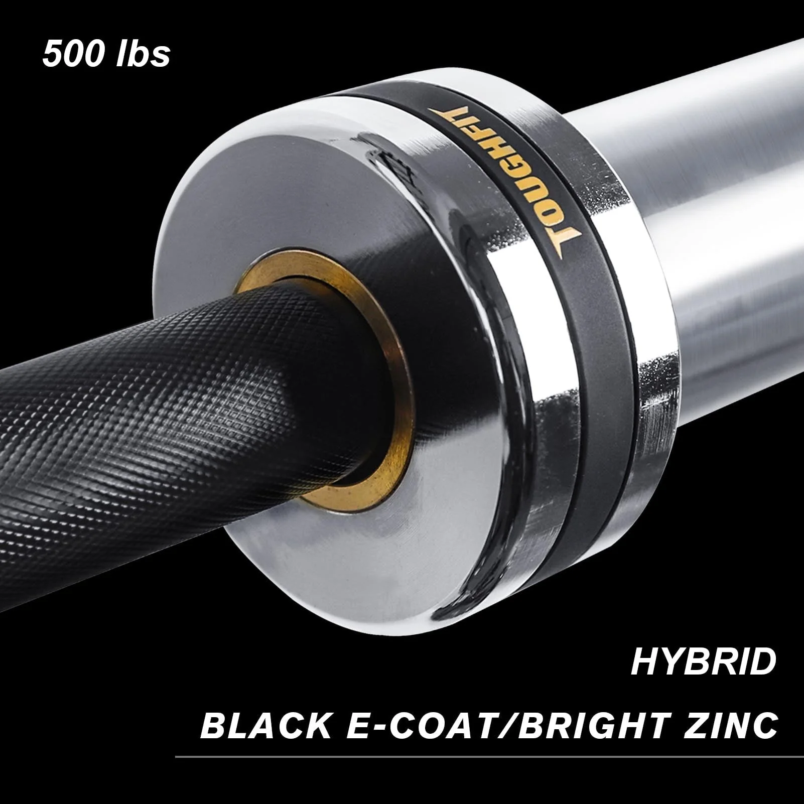 ToughFit 7FT Olympic Barbell Bar – Fits 2'' Weight Plates - Image 6