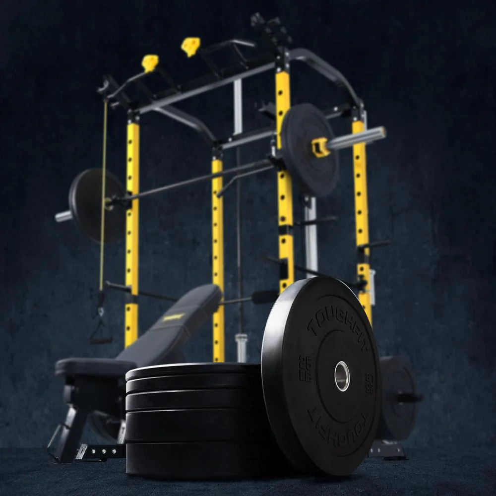 ToughFit Black Olympic Weight Plates Bumper Plates Set - Image 8
