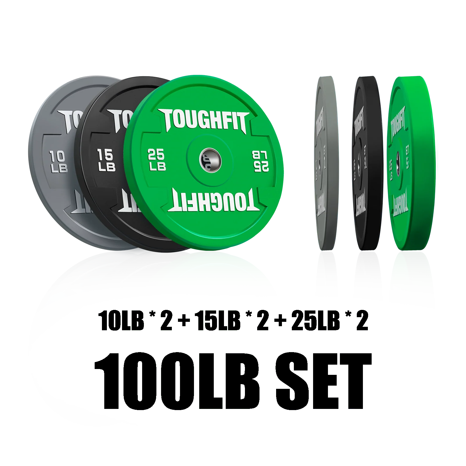 ToughFit Color Olympic Weight Plates Bumper Plates Set - Image 10