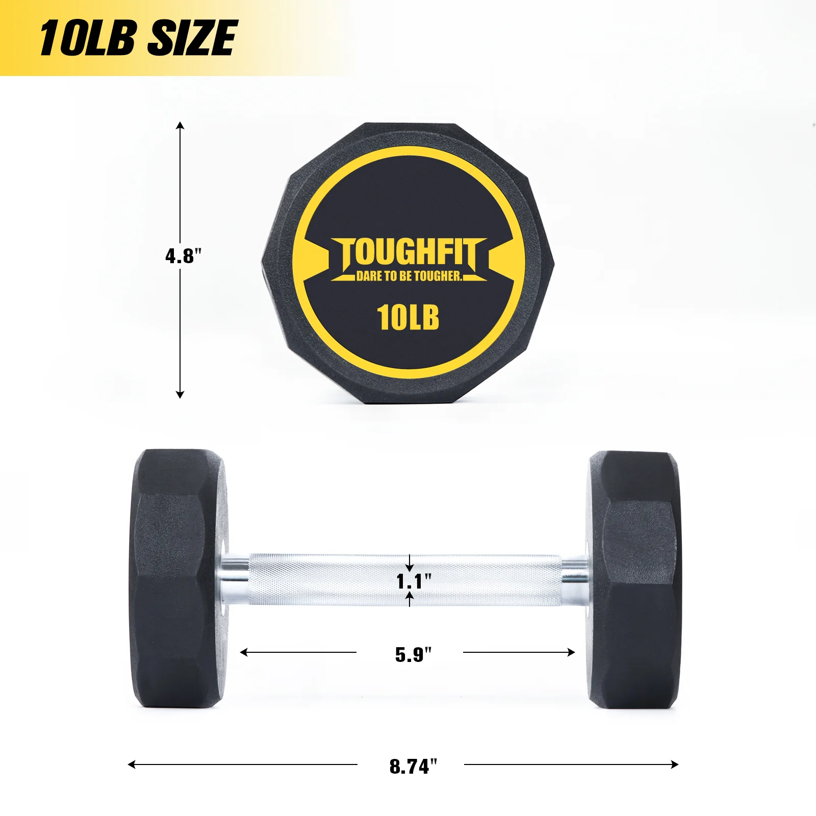 ToughFit Decagon PEV Dumbbells - Image 8